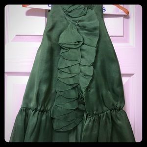 Robert Rodriguez Green Silk Blouse